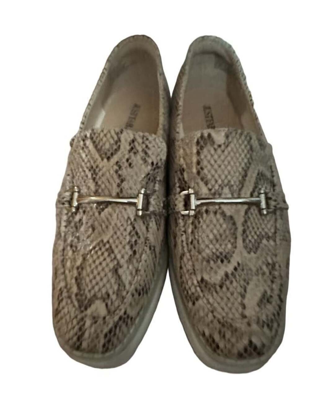 JustFab Steena Loafers Size 9 Snakeskin Bit Platform Slip-On